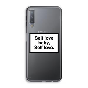 CaseCompany Self love: Samsung Galaxy A7 (2018) Transparant Hoesje