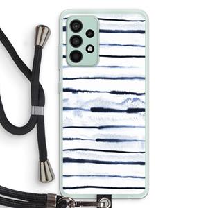 CaseCompany Ink Stripes: Samsung Galaxy A52s 5G Transparant Hoesje met koord