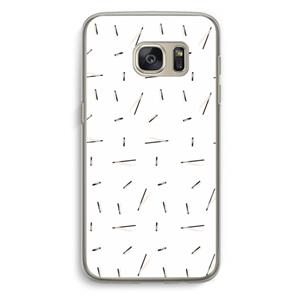 CaseCompany Hipster stripes: Samsung Galaxy S7 Transparant Hoesje