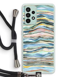 CaseCompany Watercolor Agate: Samsung Galaxy A52s 5G Transparant Hoesje met koord
