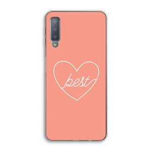 CaseCompany Best heart: Samsung Galaxy A7 (2018) Transparant Hoesje