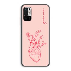 CaseCompany Blooming Heart: Xiaomi Redmi Note 10 5G Transparant Hoesje