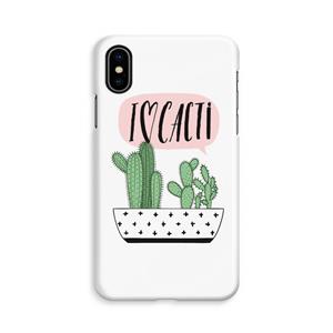 CaseCompany I love cacti: iPhone X Volledig Geprint Hoesje