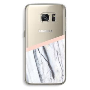 CaseCompany A touch of peach: Samsung Galaxy S7 Transparant Hoesje