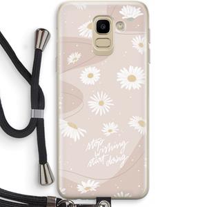 CaseCompany Daydreaming becomes reality: Samsung Galaxy J6 (2018) Transparant Hoesje met koord