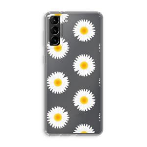 CaseCompany Margrietjes: Samsung Galaxy S21 Plus Transparant Hoesje