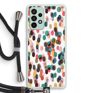 CaseCompany Tropical Dots: Samsung Galaxy A52s 5G Transparant Hoesje met koord