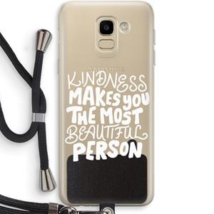CaseCompany The prettiest: Samsung Galaxy J6 (2018) Transparant Hoesje met koord