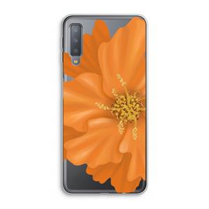 CaseCompany Orange Ellila flower: Samsung Galaxy A7 (2018) Transparant Hoesje