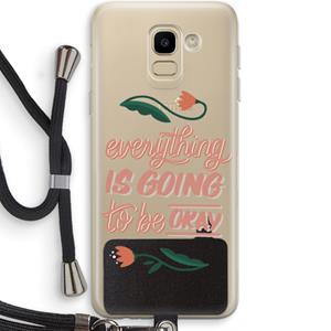 CaseCompany Optimistic flower girl: Samsung Galaxy J6 (2018) Transparant Hoesje met koord