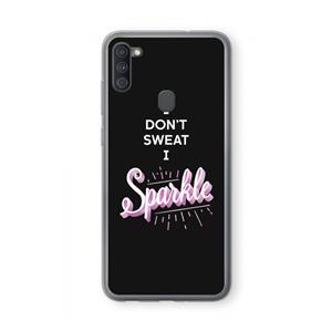 CaseCompany Sparkle quote: Samsung Galaxy A11 Transparant Hoesje