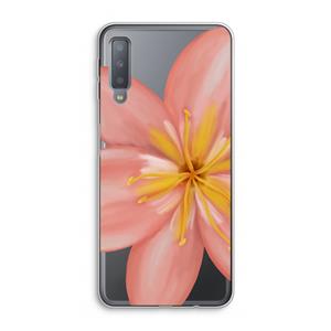 CaseCompany Pink Ellila Flower: Samsung Galaxy A7 (2018) Transparant Hoesje