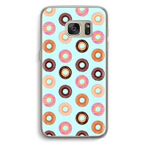 CaseCompany Donuts: Samsung Galaxy S7 Transparant Hoesje