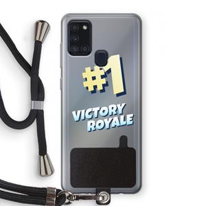 CaseCompany Victory Royale: Samsung Galaxy A21s Transparant Hoesje met koord
