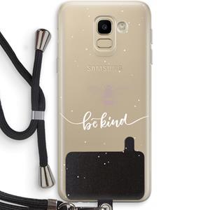 CaseCompany Be(e) kind: Samsung Galaxy J6 (2018) Transparant Hoesje met koord