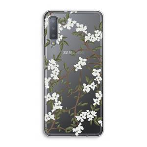 CaseCompany Blossoming spring: Samsung Galaxy A7 (2018) Transparant Hoesje