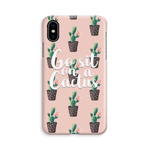 CaseCompany Cactus quote: iPhone X Volledig Geprint Hoesje