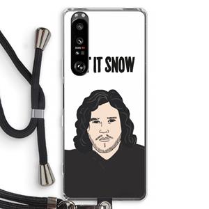 CaseCompany Let It Snow: Sony Xperia 1 III Transparant Hoesje met koord