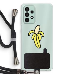 CaseCompany Banana: Samsung Galaxy A52s 5G Transparant Hoesje met koord