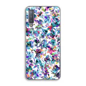 CaseCompany Hibiscus Flowers: Samsung Galaxy A7 (2018) Transparant Hoesje