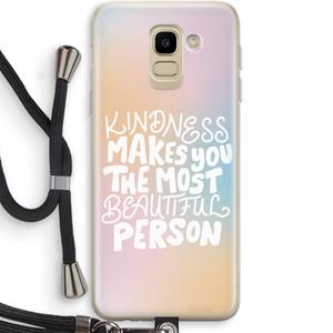 CaseCompany The prettiest: Samsung Galaxy J6 (2018) Transparant Hoesje met koord