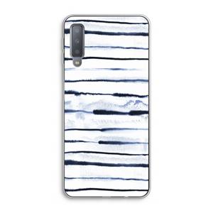 CaseCompany Ink Stripes: Samsung Galaxy A7 (2018) Transparant Hoesje