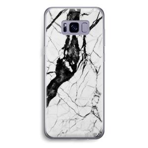 CaseCompany Witte marmer 2: Samsung Galaxy S8 Transparant Hoesje