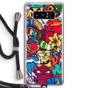 CaseCompany No Rules: Samsung Galaxy Note 8 Transparant Hoesje met koord