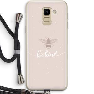 CaseCompany Be(e) kind: Samsung Galaxy J6 (2018) Transparant Hoesje met koord