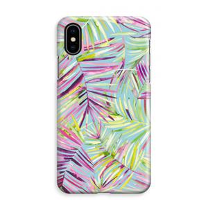 CaseCompany Tropical Palms Blue: iPhone XS Max Volledig Geprint Hoesje