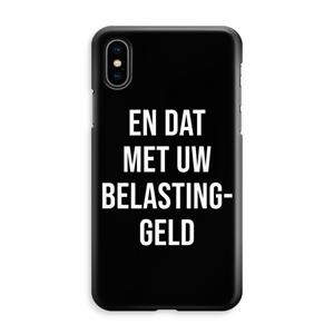 CaseCompany Belastinggeld - Zwart: iPhone XS Max Volledig Geprint Hoesje