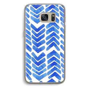 CaseCompany Blauwe pijlen: Samsung Galaxy S7 Transparant Hoesje
