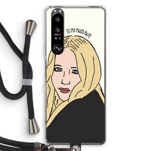 CaseCompany Mary Kate: Sony Xperia 1 III Transparant Hoesje met koord