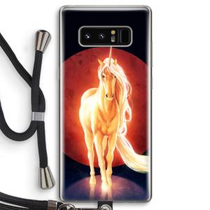 CaseCompany Last Unicorn: Samsung Galaxy Note 8 Transparant Hoesje met koord