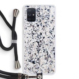 CaseCompany Gespikkelde marmer: Samsung Galaxy A71 Transparant Hoesje met koord
