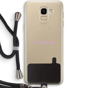 CaseCompany kwetsbaar: Samsung Galaxy J6 (2018) Transparant Hoesje met koord