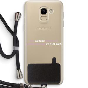 CaseCompany uw waarde daalt niet: Samsung Galaxy J6 (2018) Transparant Hoesje met koord
