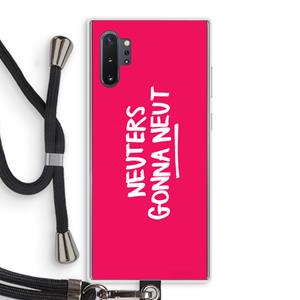 CaseCompany Neuters (roze): Samsung Galaxy Note 10 Plus Transparant Hoesje met koord