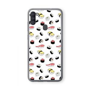 CaseCompany Sushi time: Samsung Galaxy A11 Transparant Hoesje