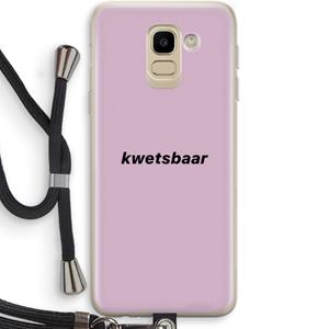 CaseCompany kwetsbaar: Samsung Galaxy J6 (2018) Transparant Hoesje met koord