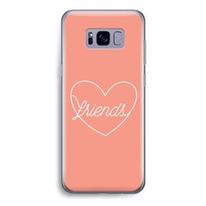 CaseCompany Friends heart: Samsung Galaxy S8 Transparant Hoesje