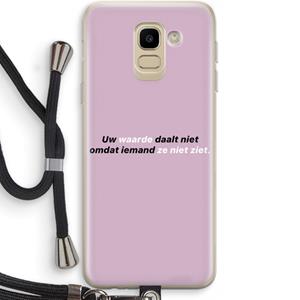 CaseCompany uw waarde daalt niet: Samsung Galaxy J6 (2018) Transparant Hoesje met koord