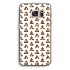 CaseCompany Poop emoji: Samsung Galaxy S7 Transparant Hoesje