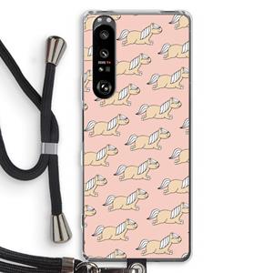 CaseCompany Ponys: Sony Xperia 1 III Transparant Hoesje met koord