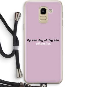CaseCompany gij beslist: Samsung Galaxy J6 (2018) Transparant Hoesje met koord