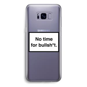 CaseCompany No time: Samsung Galaxy S8 Transparant Hoesje