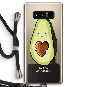 CaseCompany Avocuddle: Samsung Galaxy Note 8 Transparant Hoesje met koord