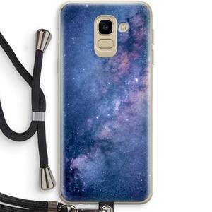 CaseCompany Nebula: Samsung Galaxy J6 (2018) Transparant Hoesje met koord