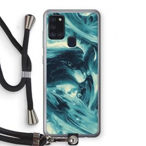 CaseCompany Dreaming About Whales: Samsung Galaxy A21s Transparant Hoesje met koord
