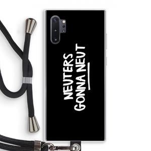 CaseCompany Neuters (zwart): Samsung Galaxy Note 10 Plus Transparant Hoesje met koord
